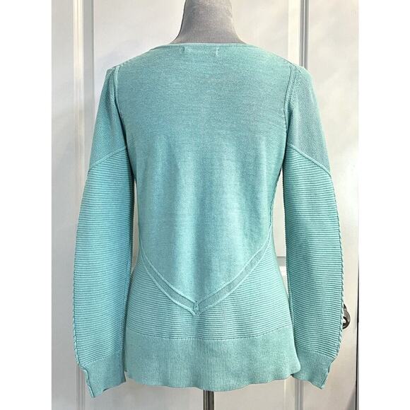 ZOZO Womens Cable Knit Pullover LS Sweater Modal Blend S Cottage Y2k Blue - Picture 2 of 8